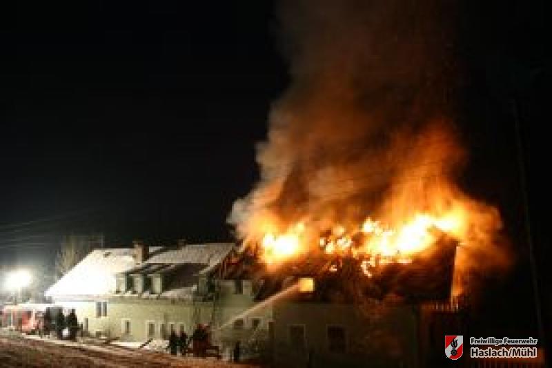 Alarmstufe III in Führling – Brand Haus Sanitas
