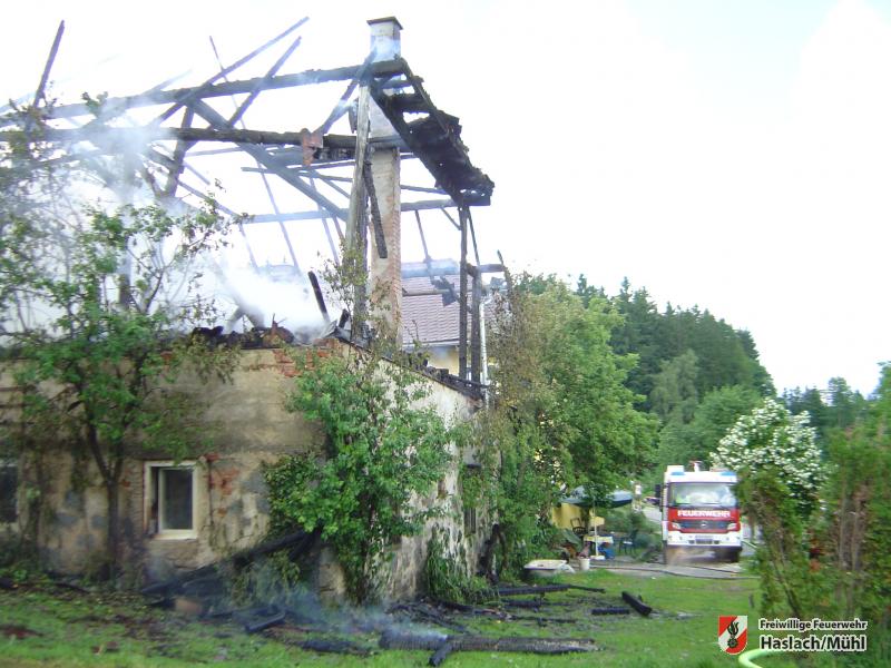 Bauernhausbrand in Afiesl – Alarmstufe III