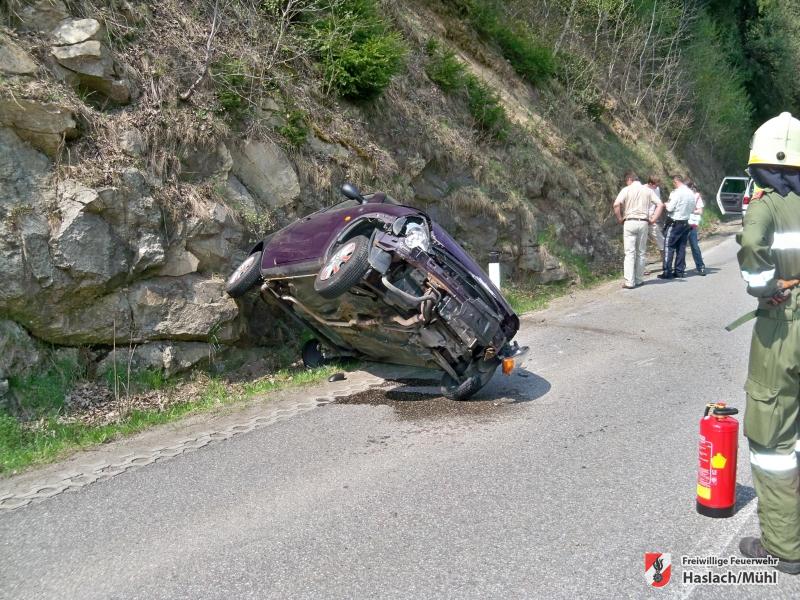 Verkehrsunfall bei der Kläranlage