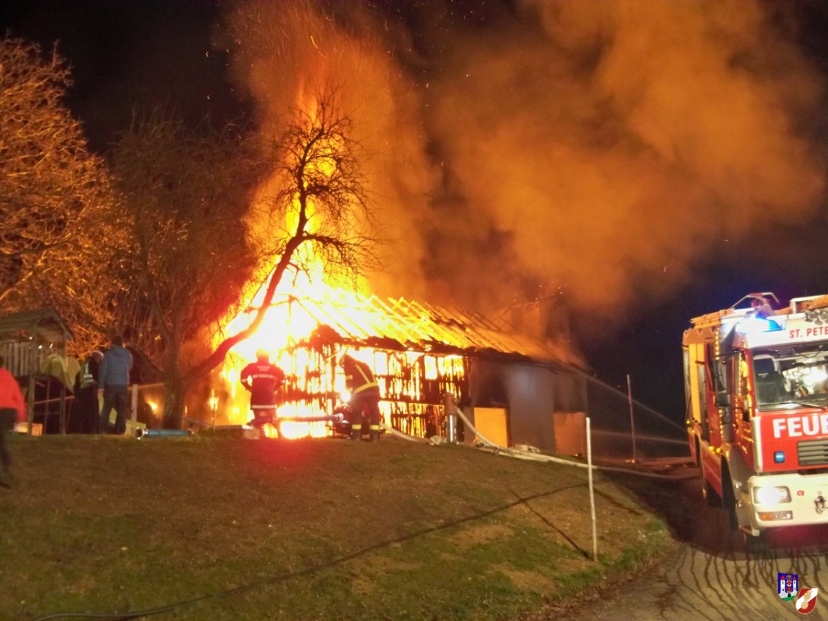 Vollbrand eines Geräteschuppens