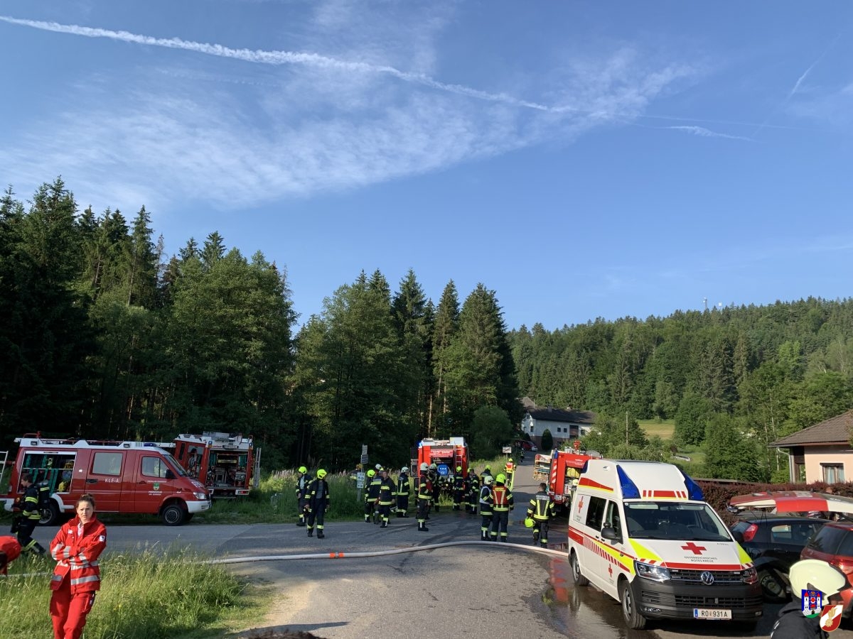 Dachstuhlbrand in Vorderweißenbach