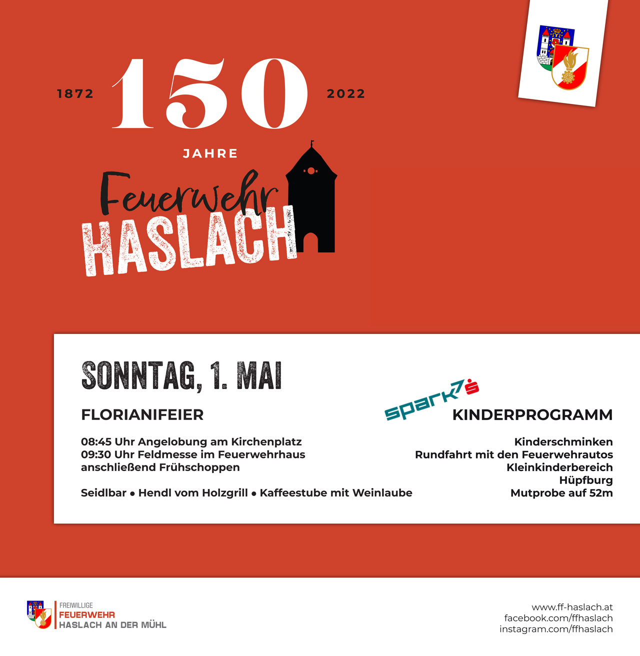 Plakat 2022 Florianitag der FF Haslach