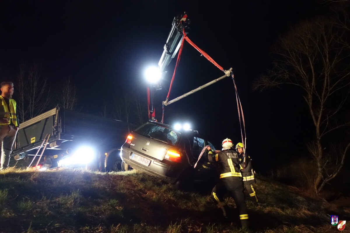 nächtliche Fahrzeugbergung