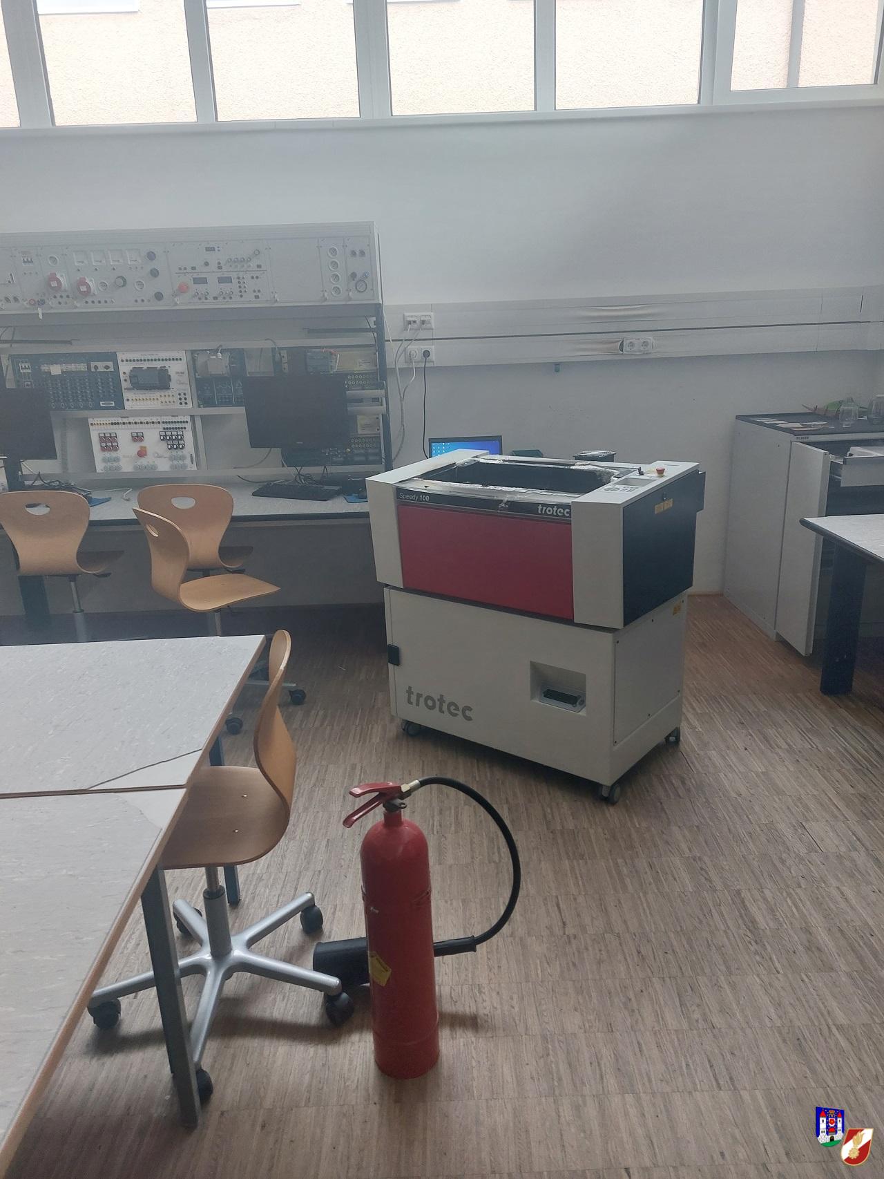 Brand einer Lasergraviermaschine in der Technischen Fachschule Haslach