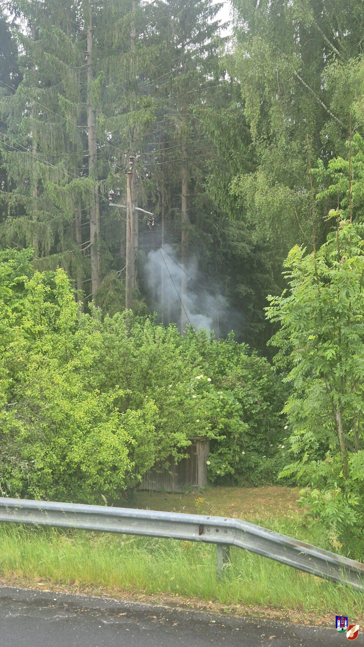 Unwetter in Haslach + Kleinbrand