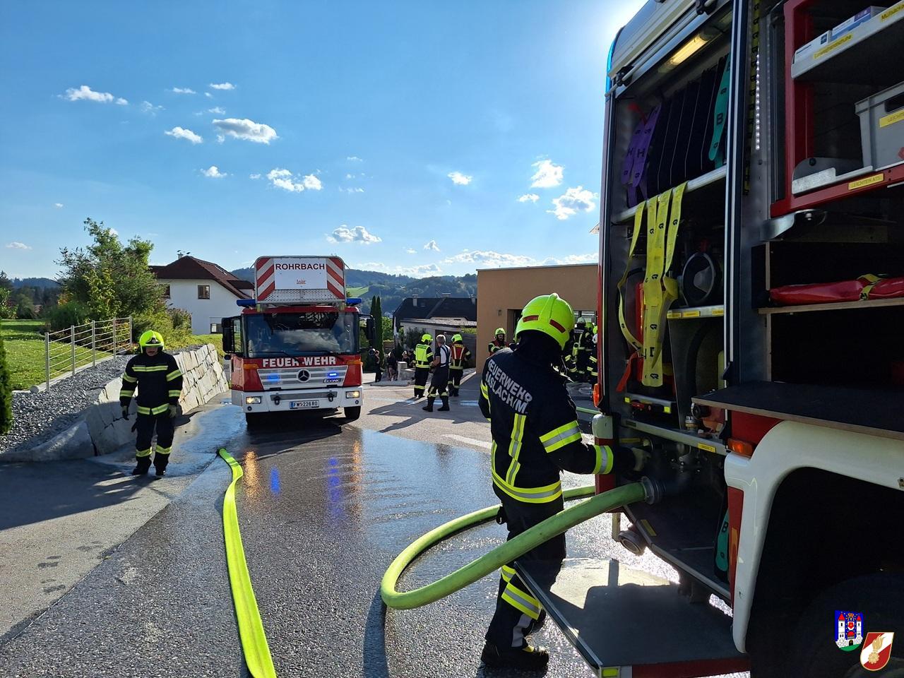 Mistkübelbrand in einem Einfamilienhaus