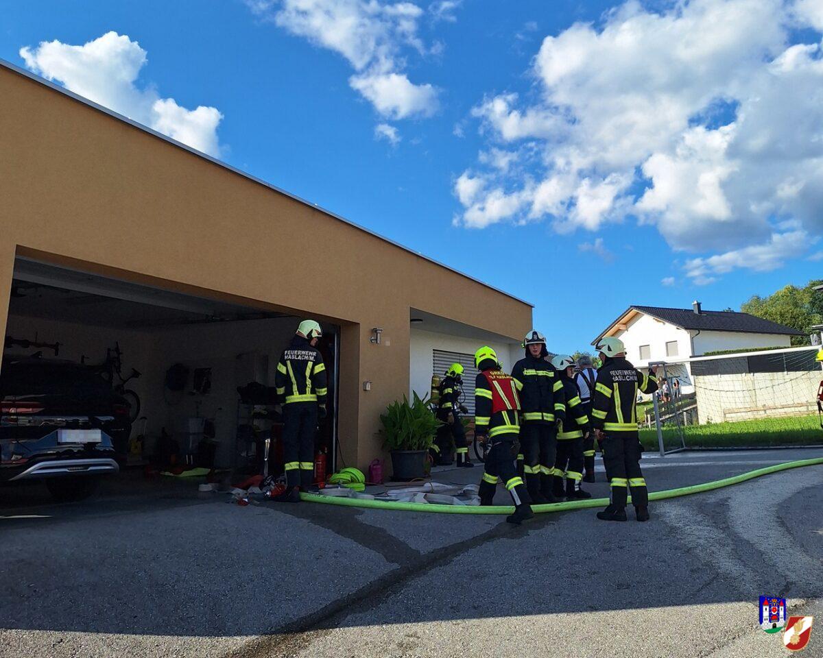 Mistkübelbrand in einem Einfamilienhaus