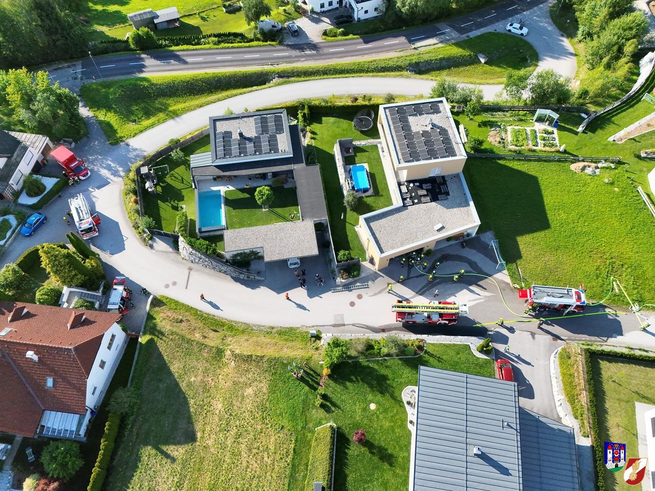 Mistkübelbrand in einem Einfamilienhaus